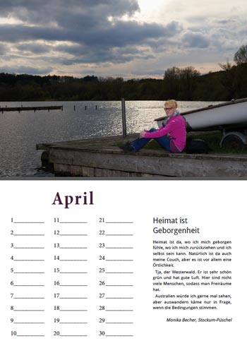 Kalender Alpenrod April