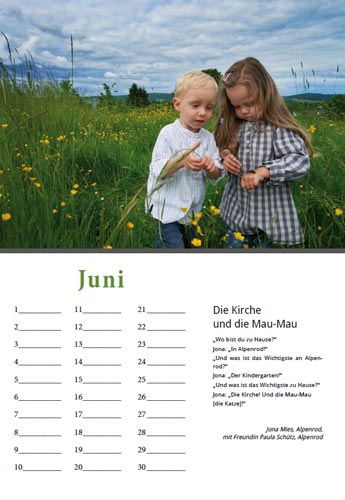 Kalender Alpenrod Juni