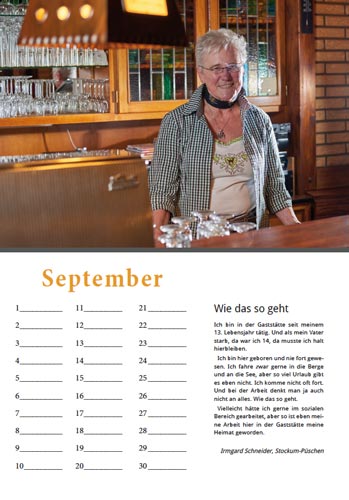 Kalender Alpenrod September