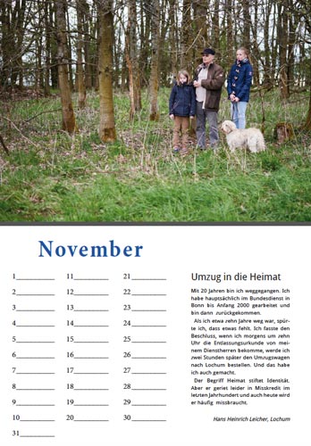 Kalender Alpenrod November